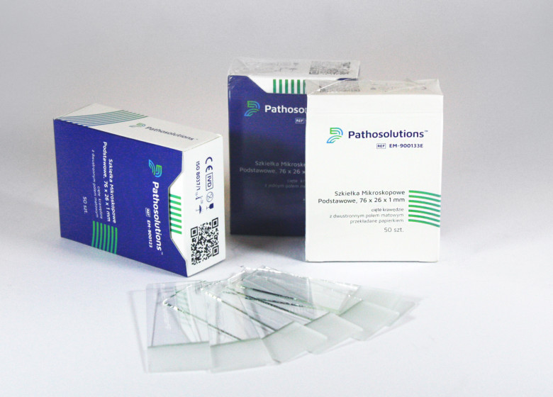 szkiełka podstawowe Pathosolutions gładkie, jednostronnie matowione, dwustronnie matowione