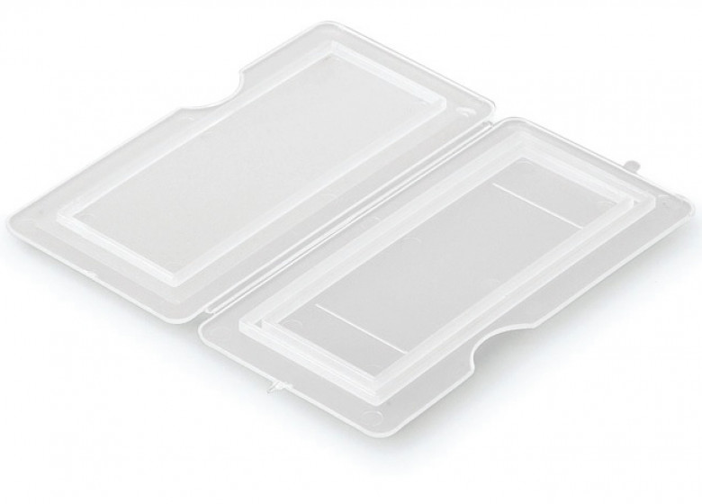pojemnik plastikowy do transportu 1 szkiełka mikroskopowego